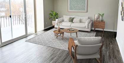 Living room at Briarlane Apartments in Grand Rapids, Michigan