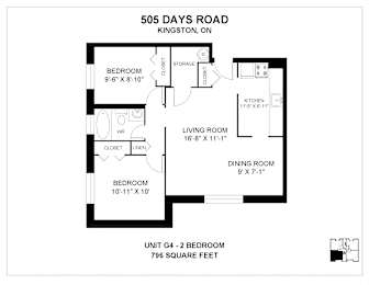  Floor Plan 505 Apartment 2B