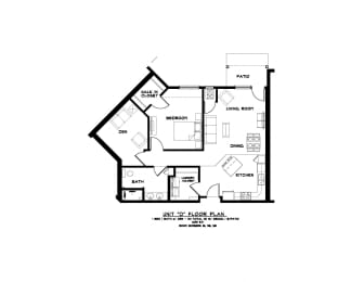  Floor Plan 1 Bedroom 1 Bathroom + Den