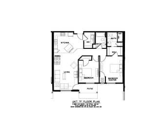  Floor Plan 2 Bedroom 2 Bathroom