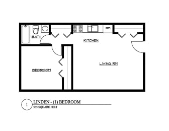  Floor Plan One Bedroom