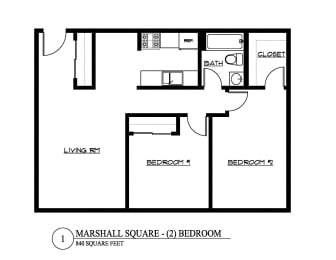  Floor Plan Two Bedroom