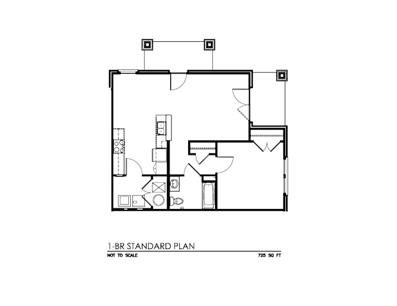 Floor Plan  One Bedroom