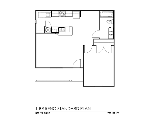 Floor Plan  One Bedroom