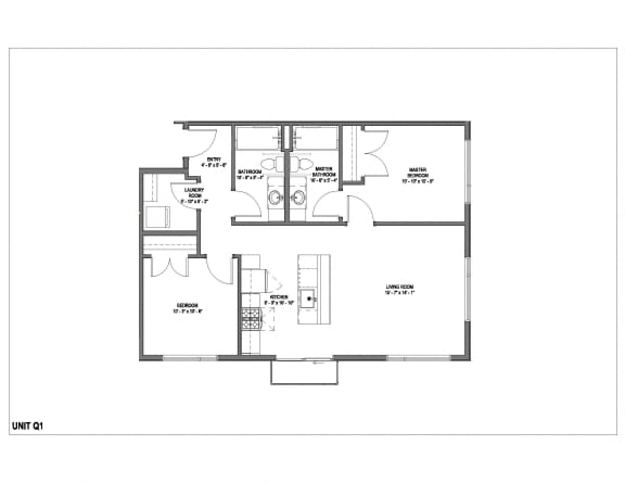 Floor Plan  2-Bedroom