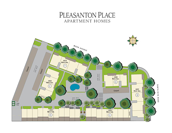 a site plan of a residential apartment home