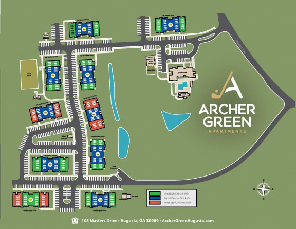 a map of the archer green apartments facility map