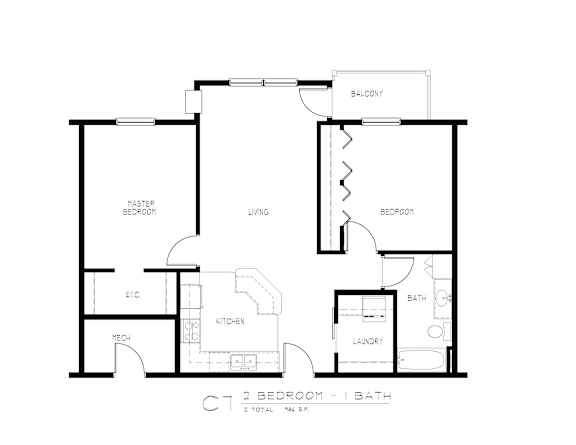 2 bd 1 ba Unit C7