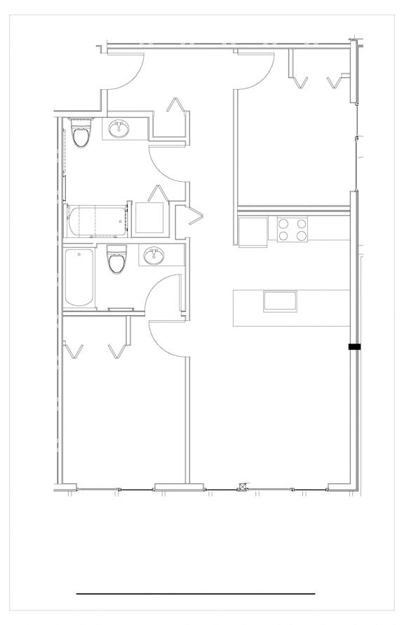Floor Plan  2 Bed, 2 Bath-A-Type A