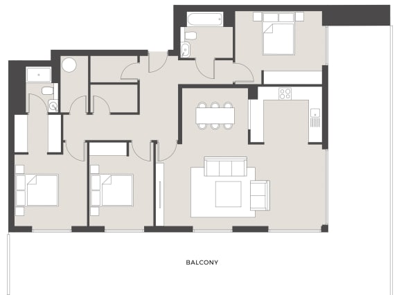 Floor Plan  3 Bedroom Penthouse