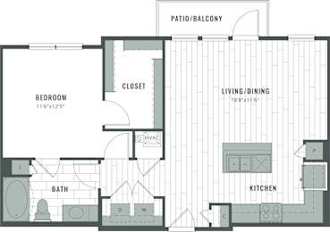 A11 Floor Plan at Bridge at Henley, Texas
