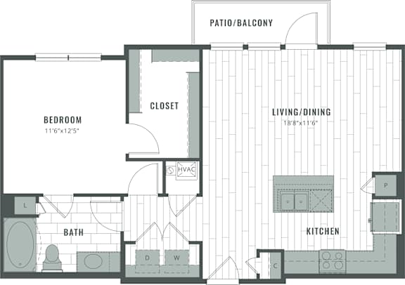 A11 Floor Plan at Bridge at Henley, Texas