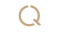 the logo for quest is shown in white on a black background