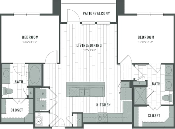 B1 Floor Plan at Bridge at Henley, Texas