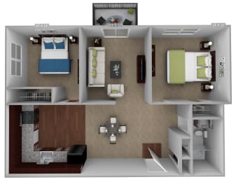  Floor Plan 2 Bedroom