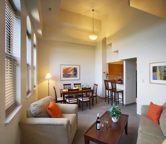 Apartment living room-The Brewery Apartments St. Louis, MO