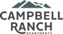 Campbell Ranch Apartments logo with a mountain graphic.