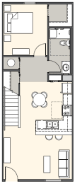  Floor Plan Two Bedroom Two Bathroom 1105 Sq Ft
