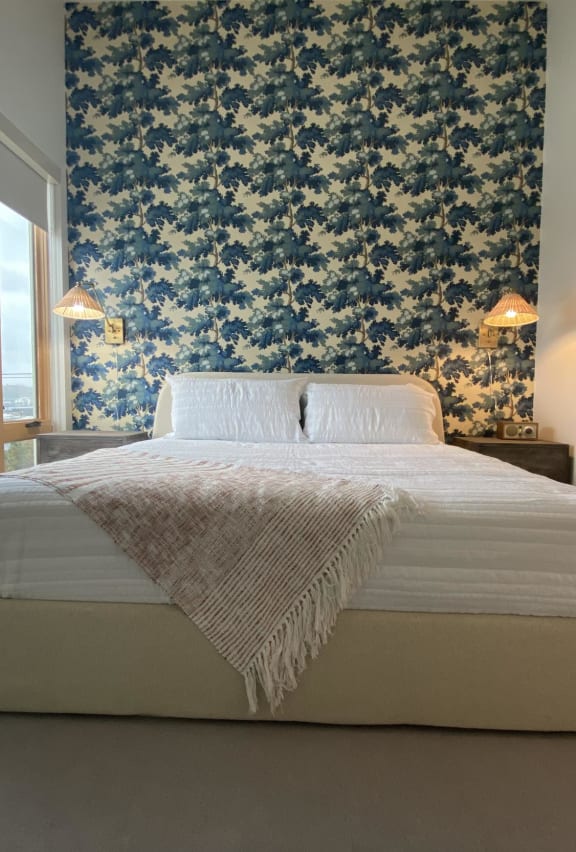 Bedroom at The Fitz Apartments, Portland, OR 97210