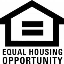 A black and white image of a house with the words "Equal Housing Opportunity" written below it.