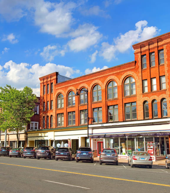 Building Exterior at Clocktower and Velvet Mill Apartments, Manchester, 06040