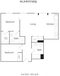 Slabtown D3 - 2x2 925 sf