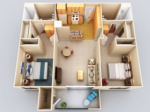 Fiji 2Bed2Bath Floor Plan at 55+ FountainGlen Grand Isle, California
