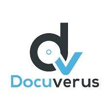 The image is a logo for a company named Docuverus.