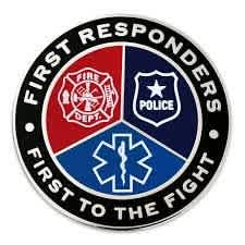 The image is of an EMS symbol with a medical figure in the center.