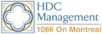 The image is a logo for HDC Management retreat at Mills Creek.
