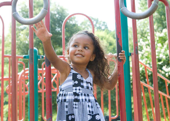 Children in playground at Lakeside Estates MHC, Iowa, 51510
