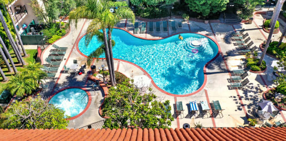 a view of the pool at Willow Tree Apartments, Torrance, CA, 90505