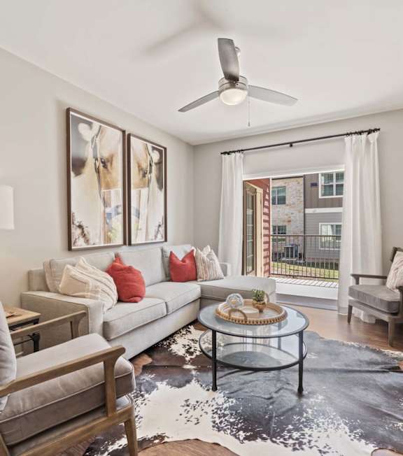 Living Room at Residences at the Landing, Kerrville, TX, 78028