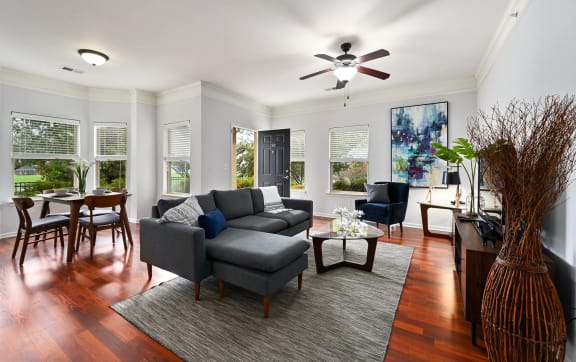 Living Area With Dining Area at Sovereign at Overland Park, Kansas