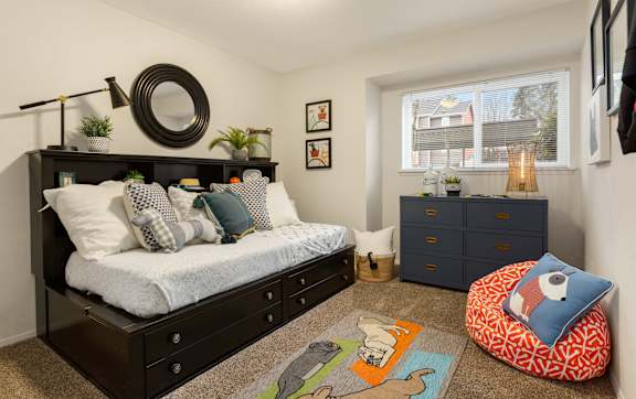 Furnished Living Area at Bower Village Apartments, Kent, 98030