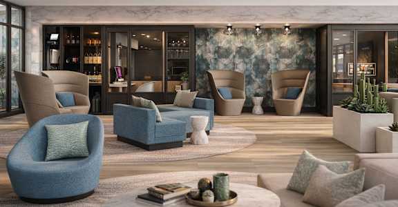 Lounge area at Avela Luxury Apartments, Henderson