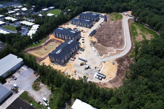 arial view of a construction site