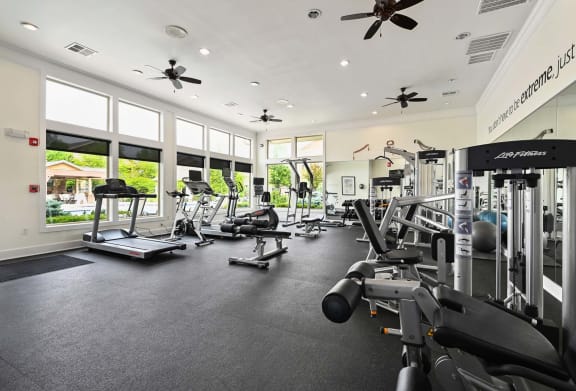 the gym is equipped with state of the art equipment at Sovereign at Overland Park, Kansas, 66213