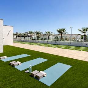 Rooftop Gym at Garden at 3Roots, California
