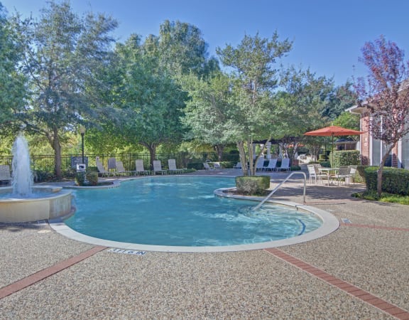 pool view  at Clearwater Creek, Richardson, Texas