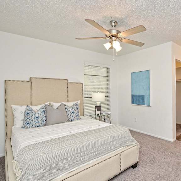 Master bedroom at Peaks @ NW Hills Apartments, Austin