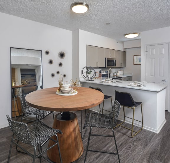 Model home bedroom at The Citizen at Shirlington Village in Virginia 22206