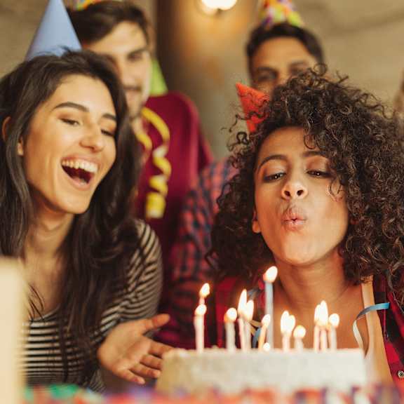 Friends Celebrating a Birthday at Glen at Hidden Valley, Nevada