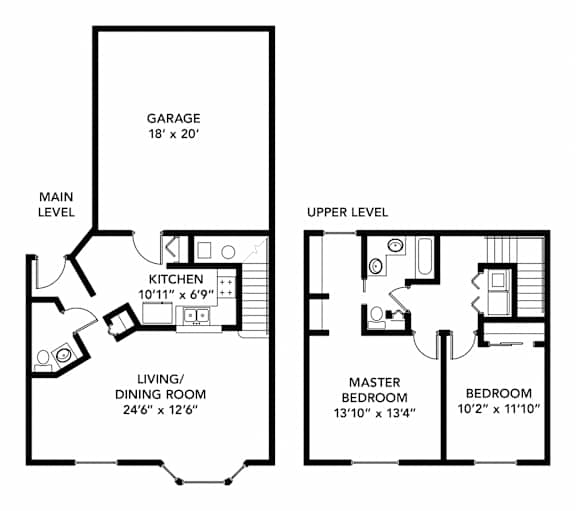 Trailway Two-Bedroom Floor Plan (2D)
