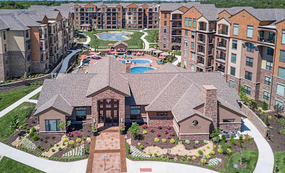 Aerial View at EdgeWater at City Center, Lenexa, KS, 66219