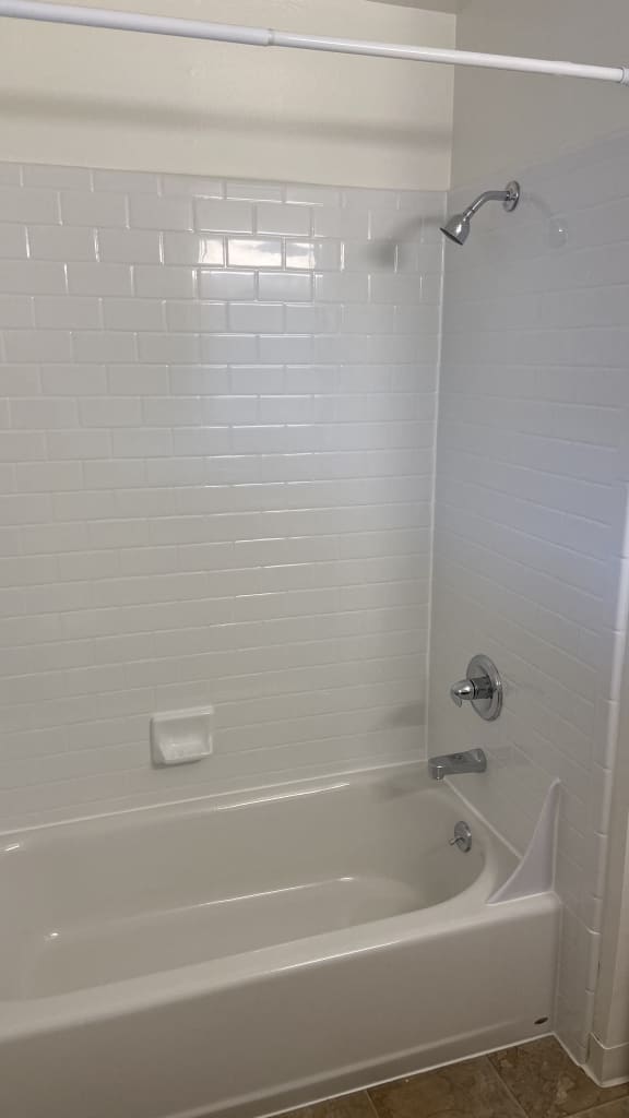 bathroom shower and tub