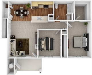  Floor Plan Two Bedroom (Gila River II)