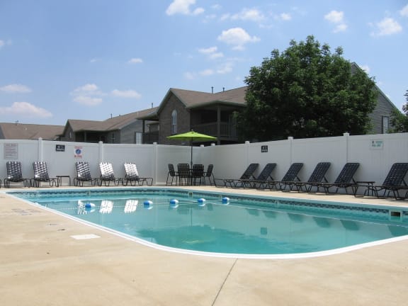 Sparkling Swimming Pool and Sundeck at Shenandoah Properties in Lafayette, Indiana 47905
