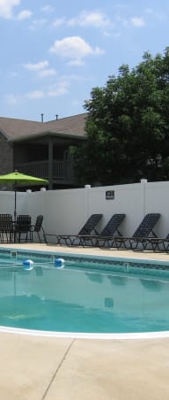 Pool with Lounge Chairs at Shenandoah Properties in Lafayette, 47905