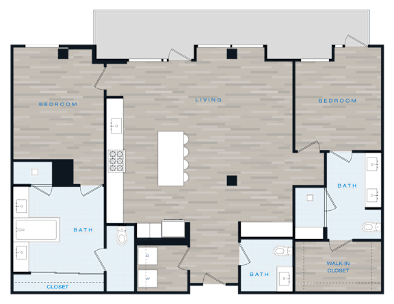 A floor plan of a house with labeled rooms.